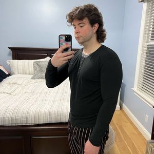 7 Diamonds Men’s Size Medium Black Long Sleeve Shirt